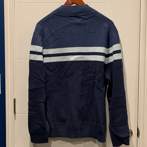 Alfani XXL Full Zip Knit Sweater in Blue - Picture 6 of 8